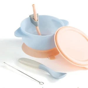 Baby Bowls, Suction Bowls for Baby with Lid, Straw and Spoon