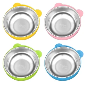 304 Stainless Steel Toddler Bowl Silicone Base Anti Slip Suction Feeding Cutlery