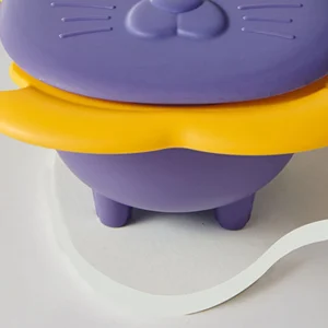 Purple Spill Free Baby Bowl Anti Tipping Non Scald Drop Proof 360 Degree Rot HOT