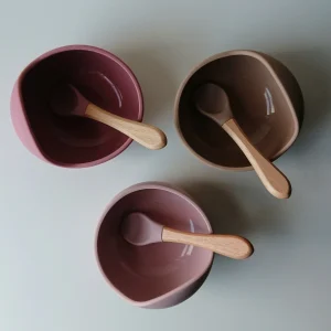 Baby & Toddler Bowl with Suction Food Grade Silicone with Free Matching Spoon